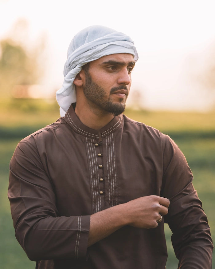 men chocolate color summer kurta pajama 