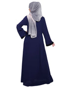 baraqah female blue color modest fashion abaya for women