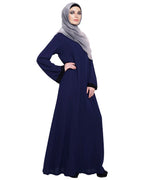baraqah female blue color modest fashion abaya for women