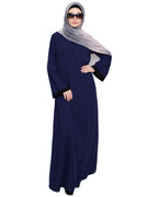 baraqah female blue color modest fashion abaya for women