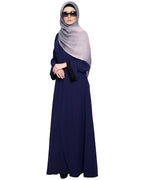 baraqah female blue color modest fashion abaya for women