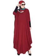 baraqah female red color modest fashion abaya 