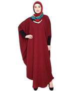 baraqah female red color modest fashion abaya 