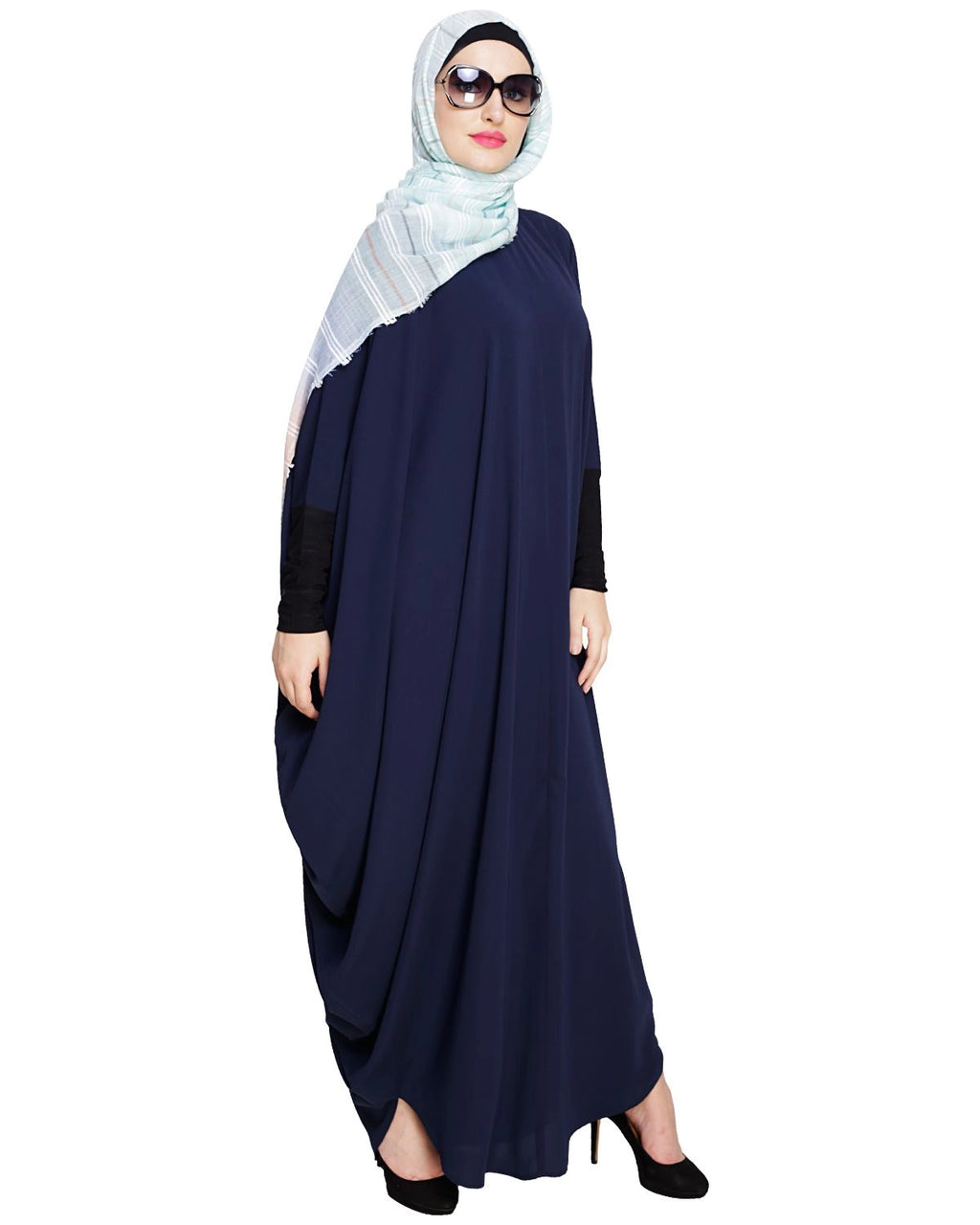baraqah female blue color modest fashion abaya 
