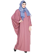 baraqah female pink color modest fashion abaya dress for women 