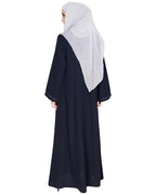 baraqah female blue color modest fashion abaya for women