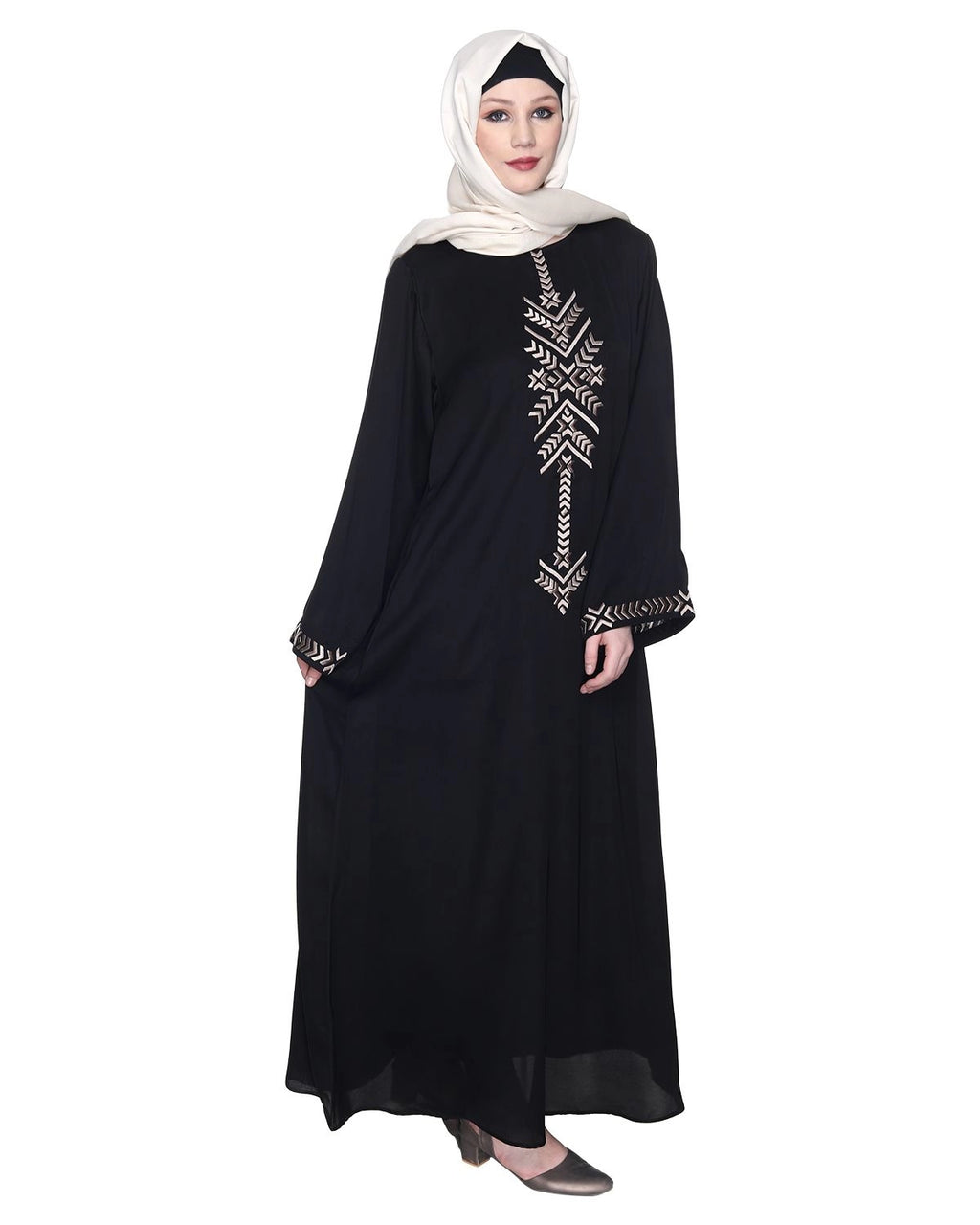 baraqah female black modest fashion abaya 