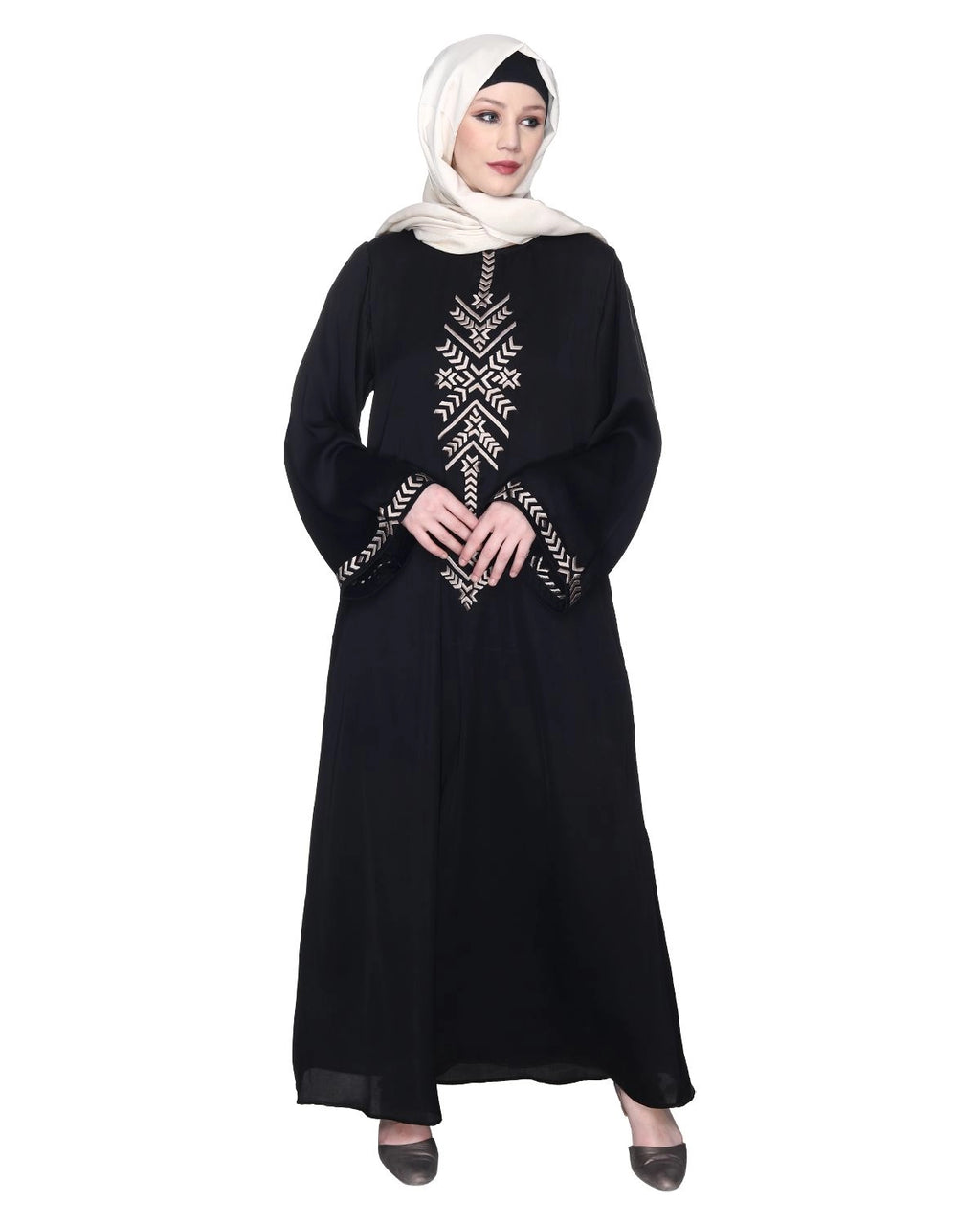 baraqah female black modest fashion abaya 