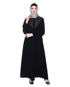 baraqah female black color modest fashion abaya for women