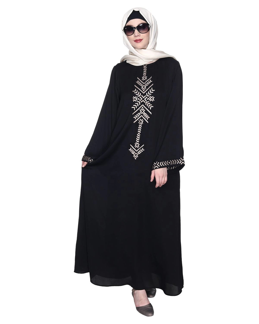 baraqah female black modest fashion abaya 
