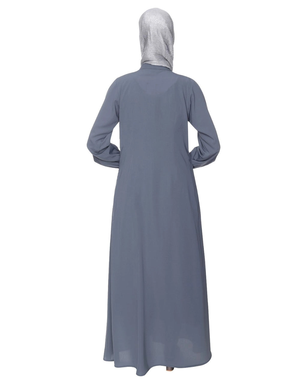 baraqah female grey color modest fashion abaya for women