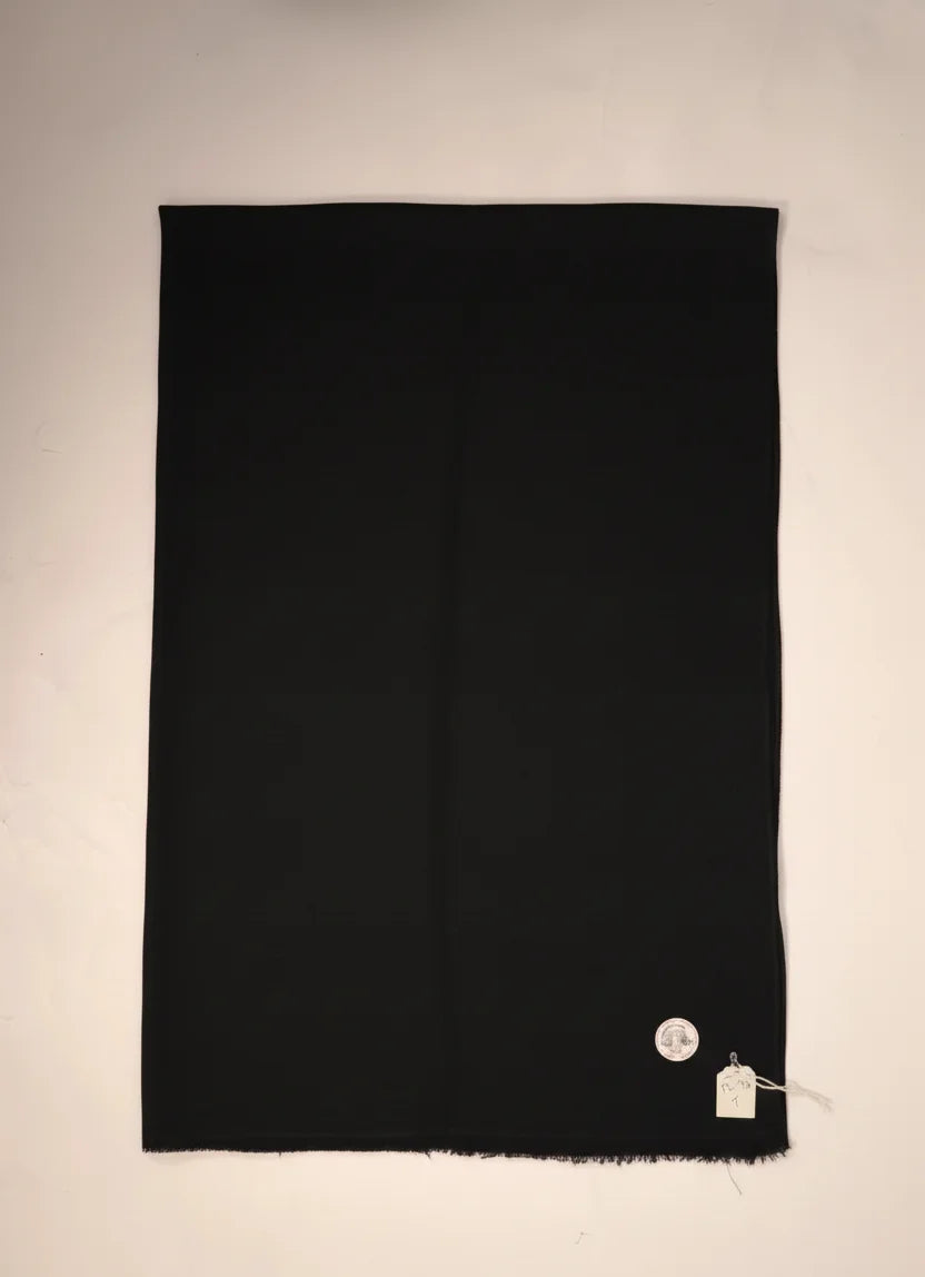 baraqah black color pure handmade pashmina stole for women 