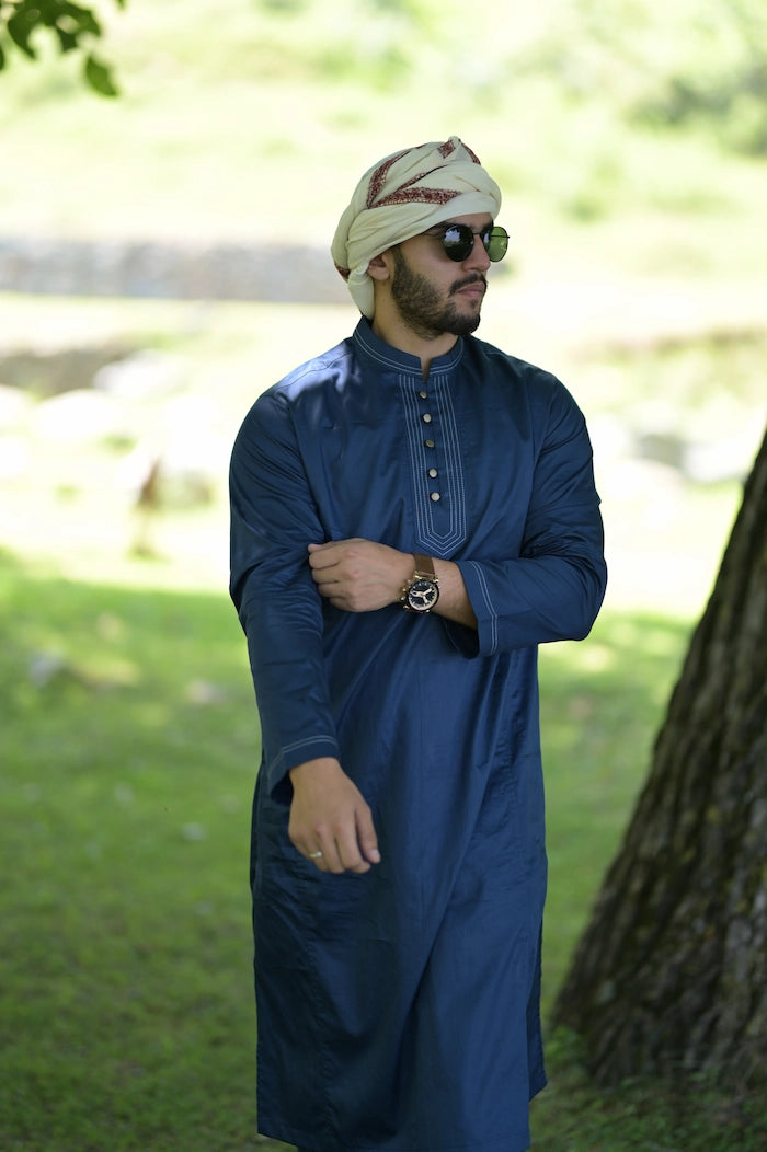baraqah men blue color summer kurta pajama 