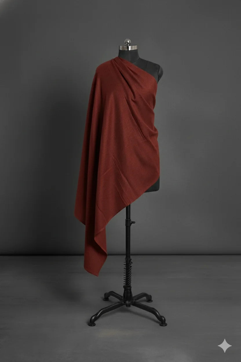 baraqah brown color pure pashmina shawl for women 