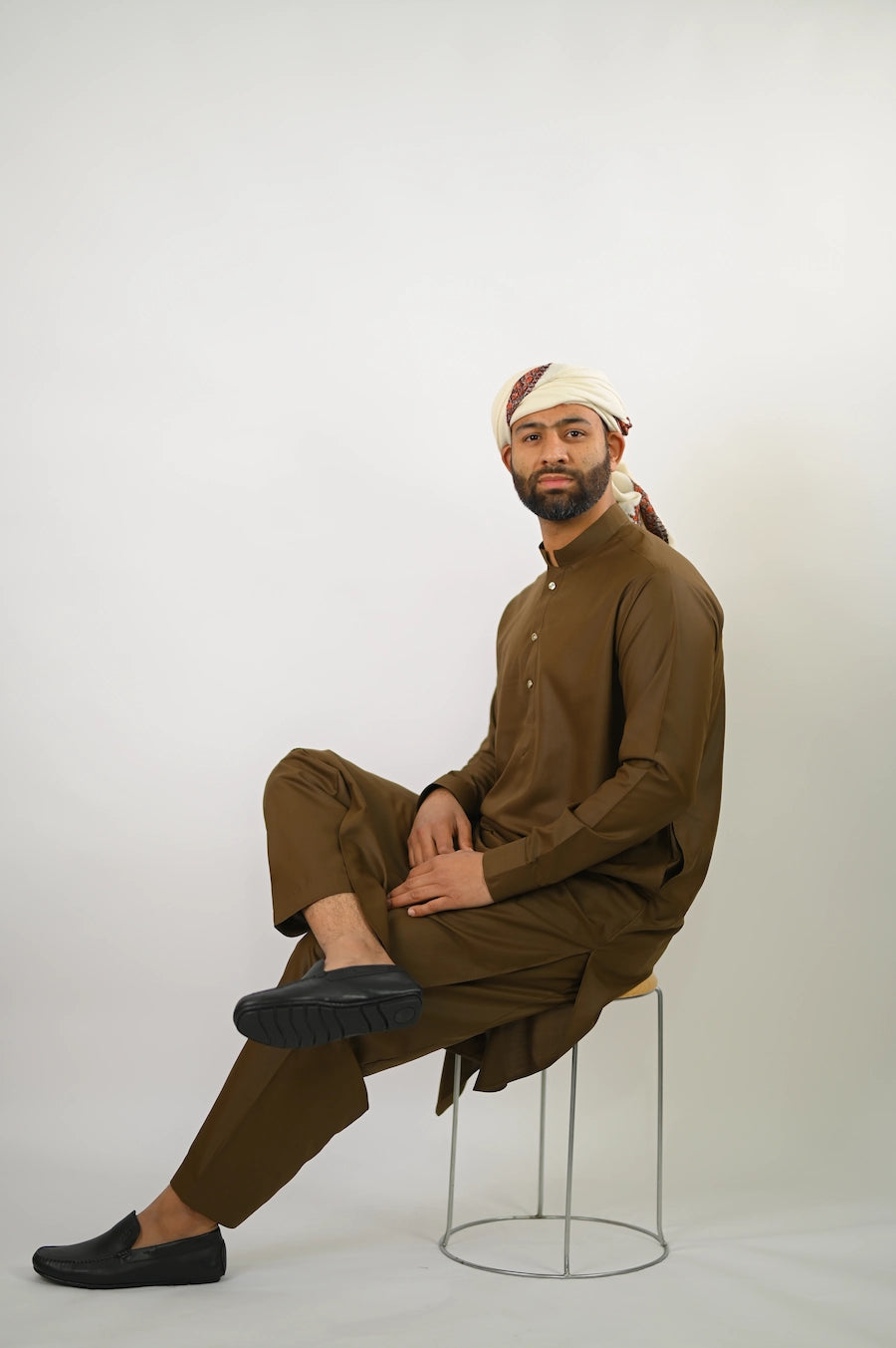 brown color men summer kurta pajama 