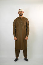 brown color men summer kurta pajama 