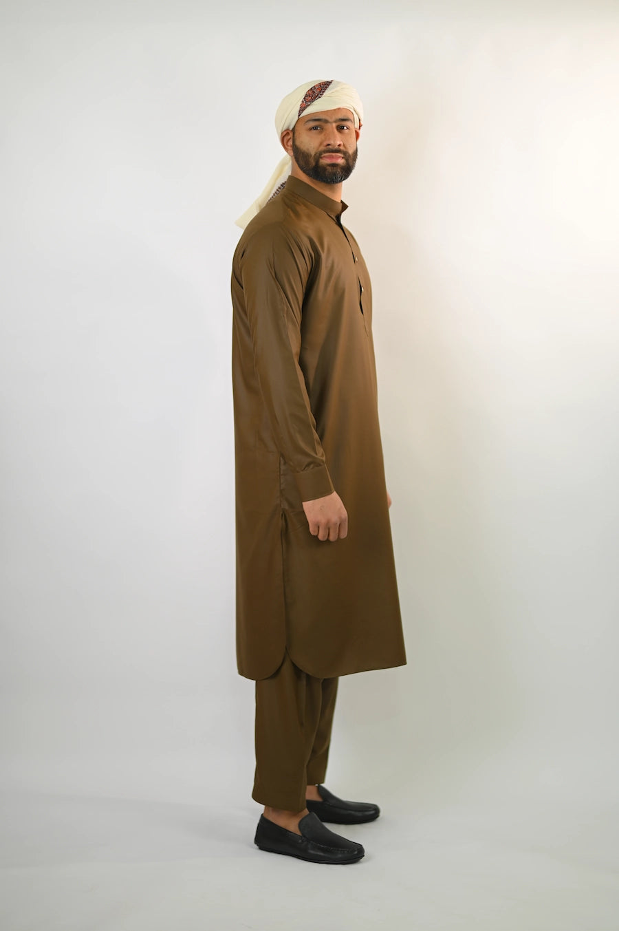 brown color men summer kurta pajama 