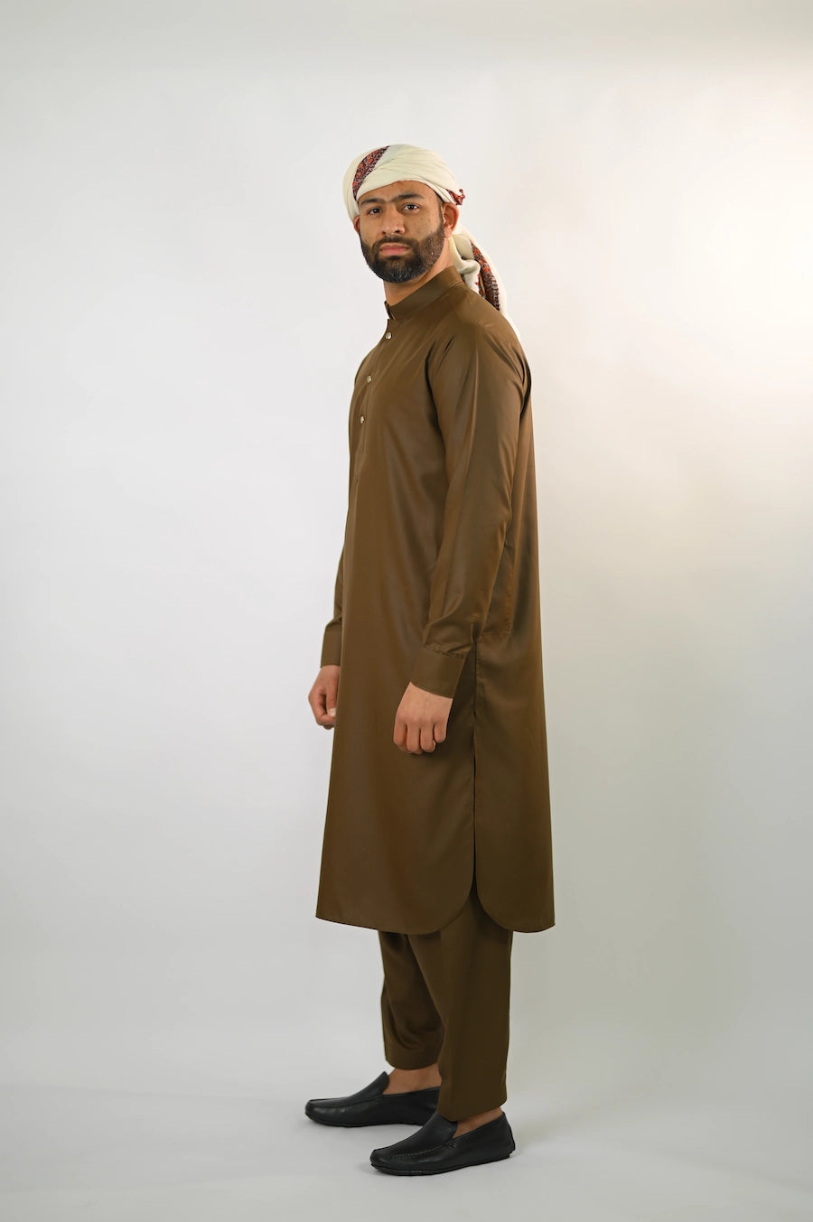 brown color men summer kurta pajama 
