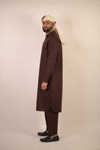 chocolate brown men summer kurta pajama
