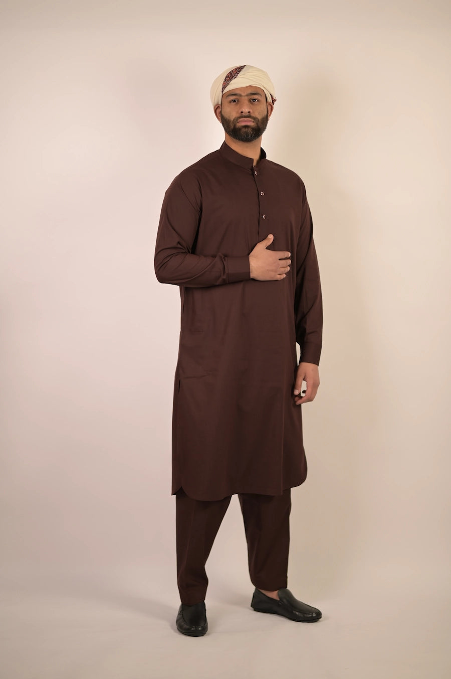 chocolate brown men summer kurta pajama
