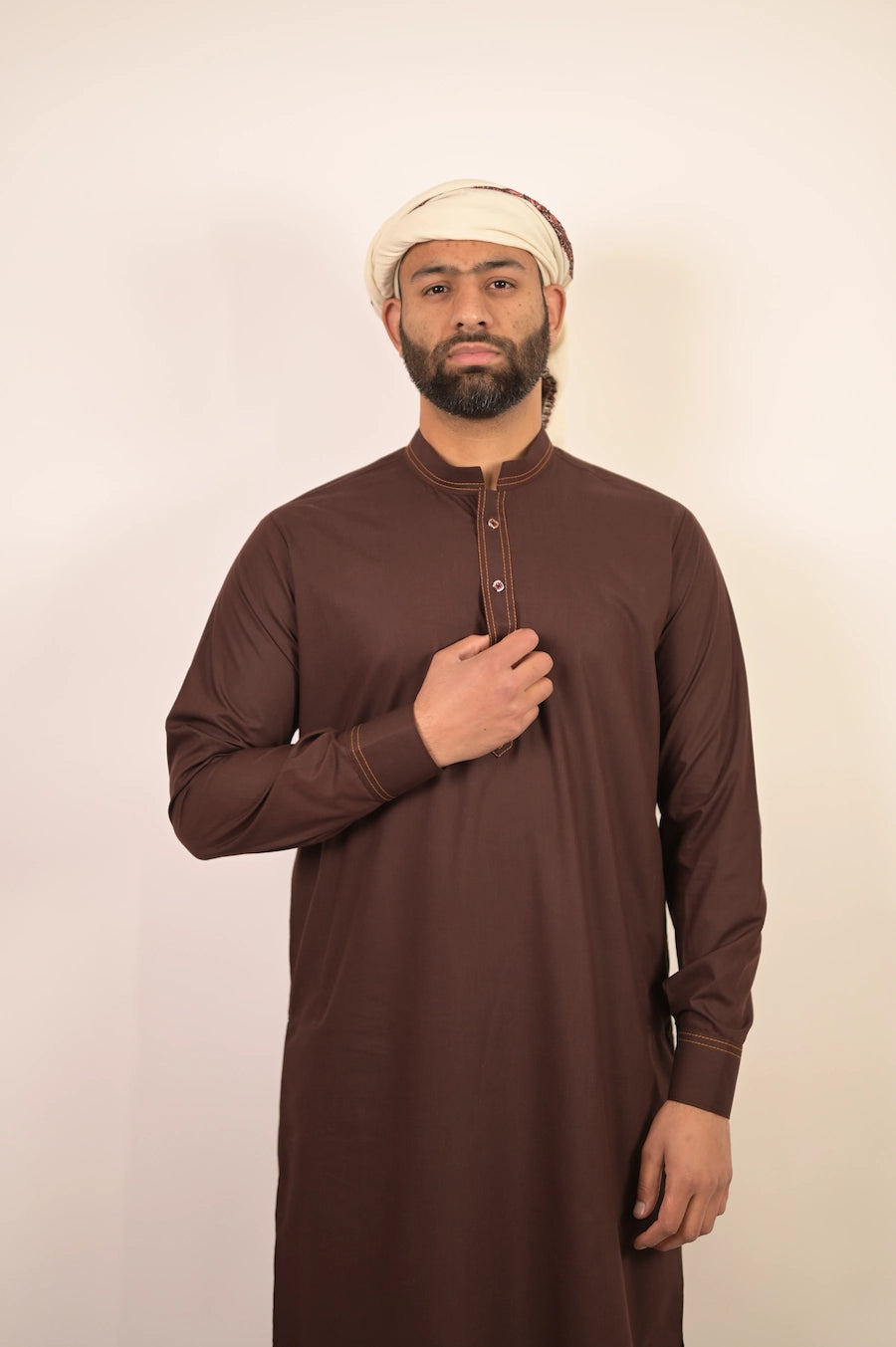 chocolate brown summer kurta pajama for men 