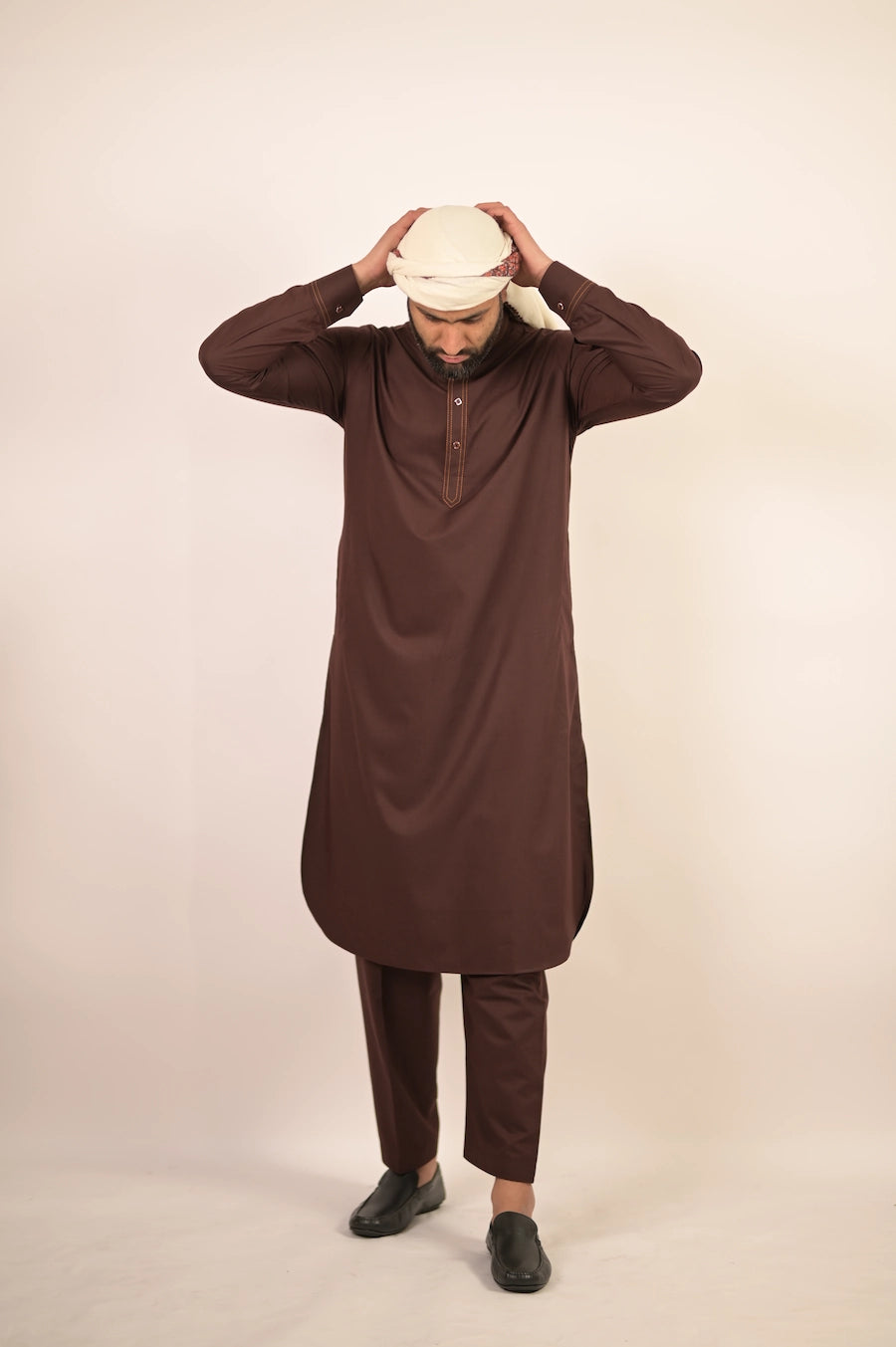 chocolate brown summer kurta pajama for men 