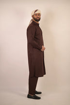 chocolate brown men summer kurta pajama