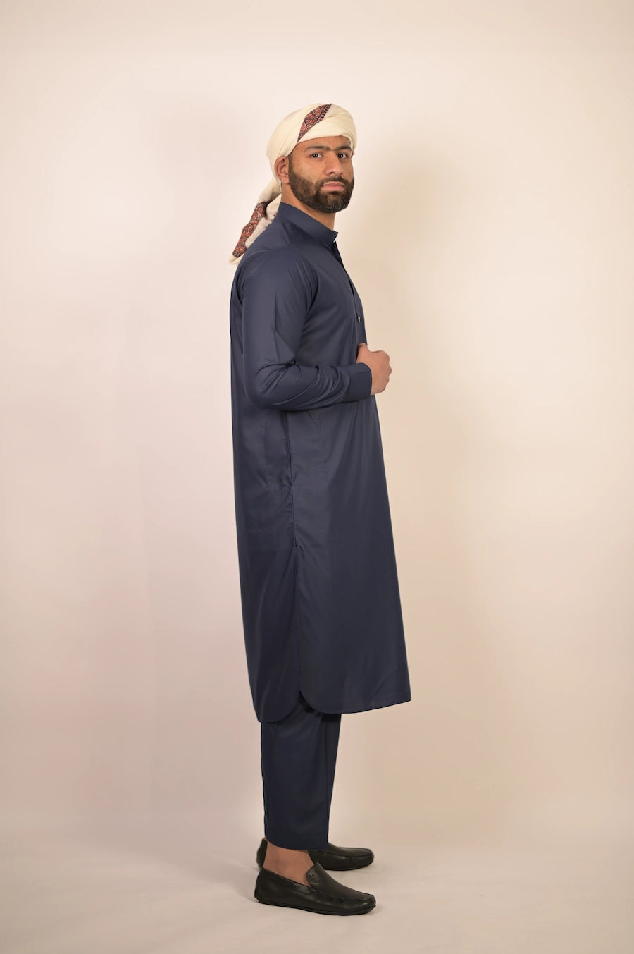 dark blue summer kurta pajama for men 