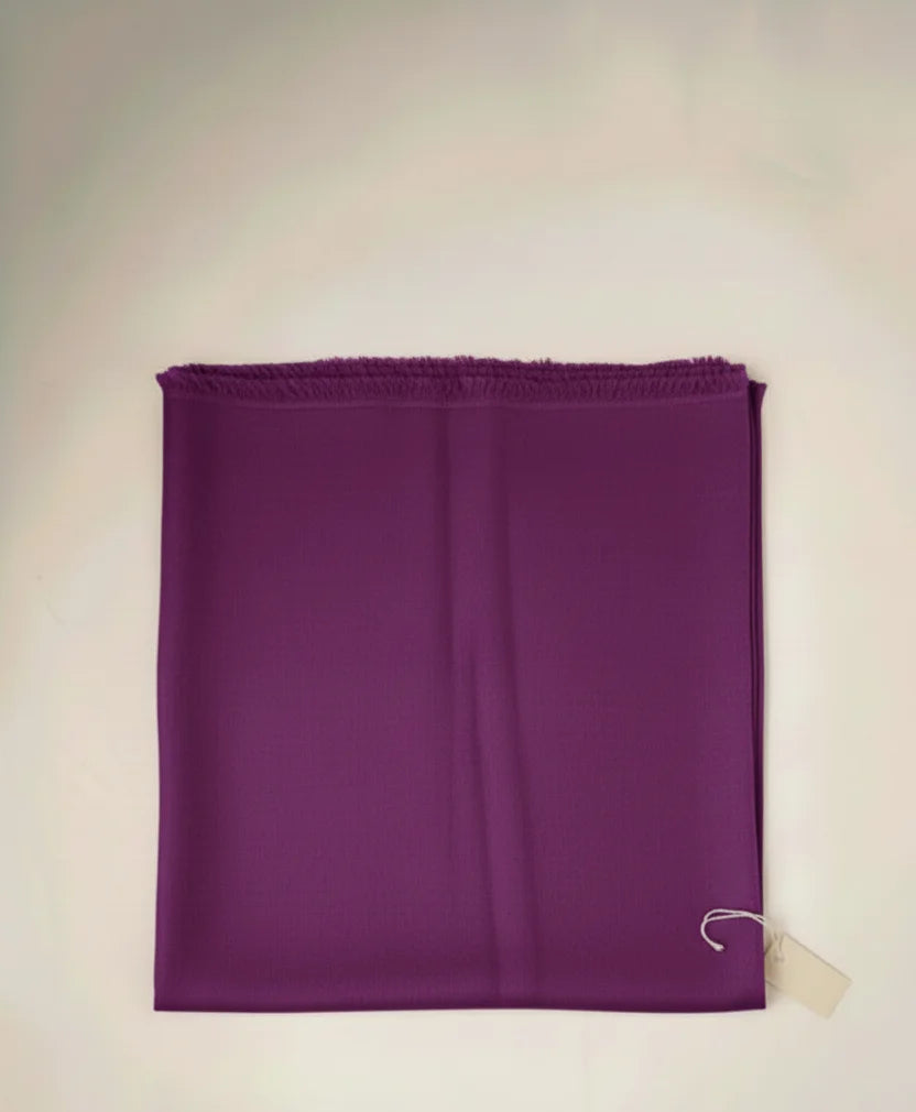 deep purple color pure pashmina female stole 
