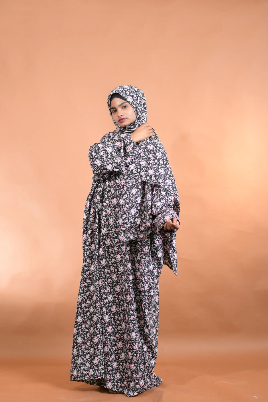 baraqah female floral abaya for women