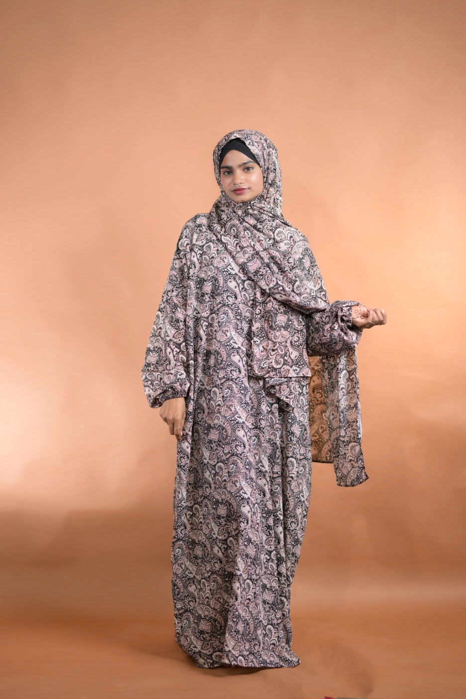 baraqah female floral prayer abaya for women