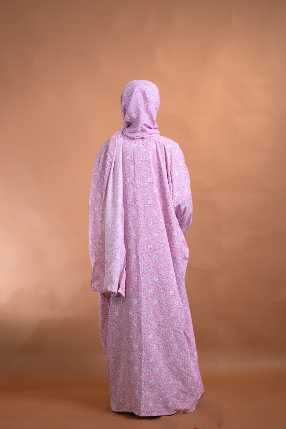 Orchid Pink Floral Abaya