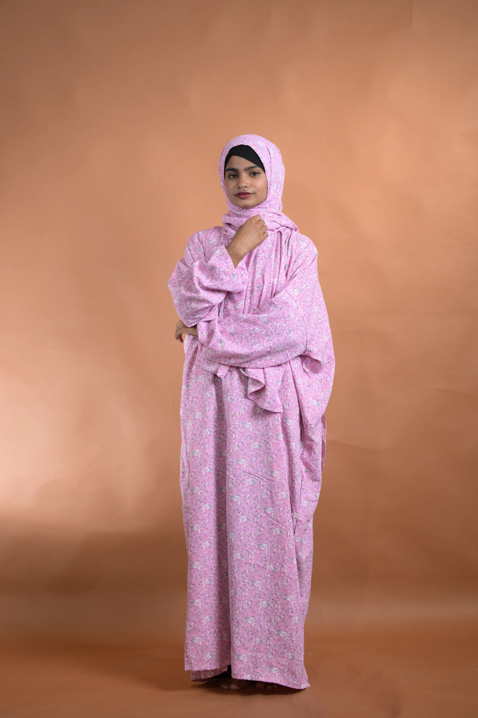 Orchid Pink Floral Abaya