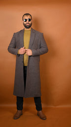 baraqah fossil grey winter overcoat for men 