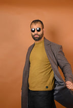 baraqah fossil grey winter overcoat for men 