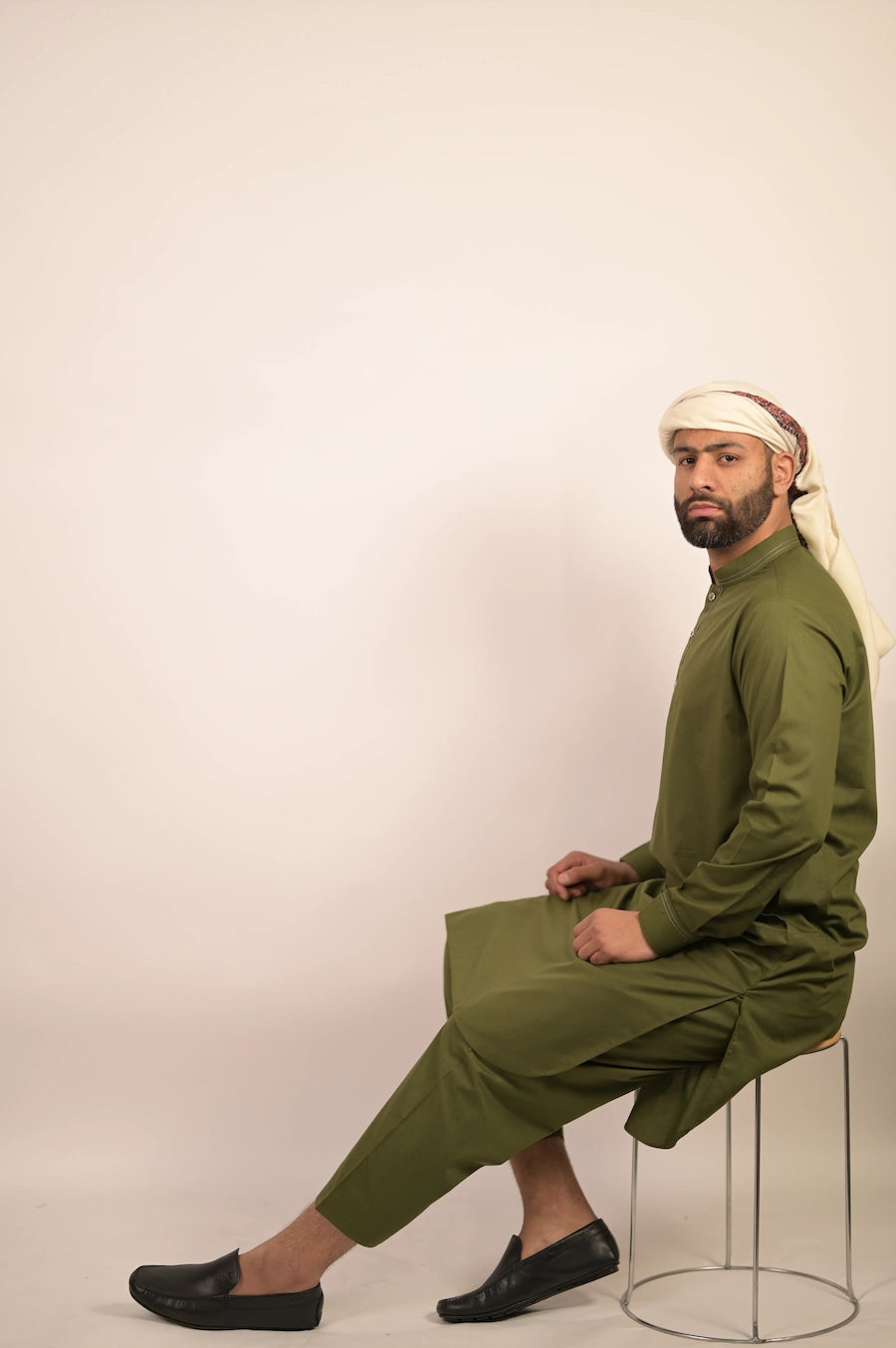 green color summer kurta pajama for men 