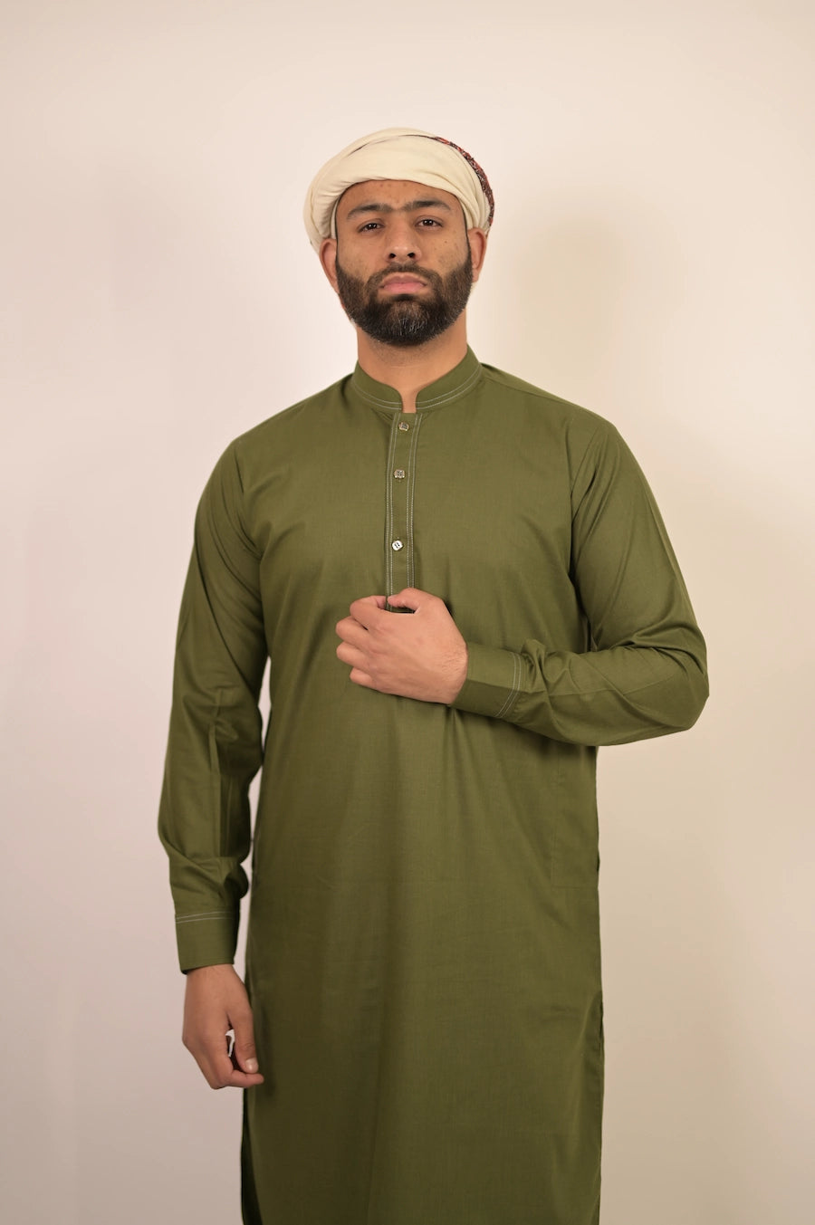 green color summer kurta pajama for men 