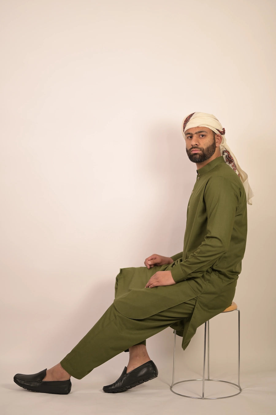 green color summer kurta pajama for men 