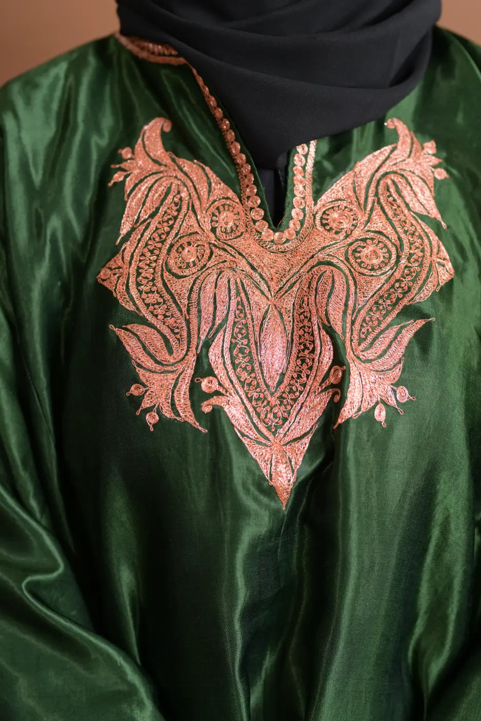 Green Kashmiri Pheran For Females