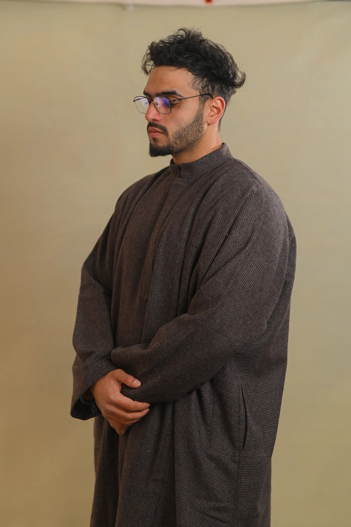 baraqah grey color men winter pheran 