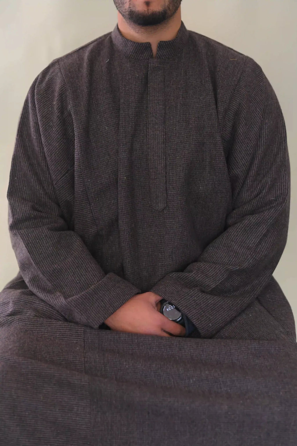 baraqah grey color men winter pheran 