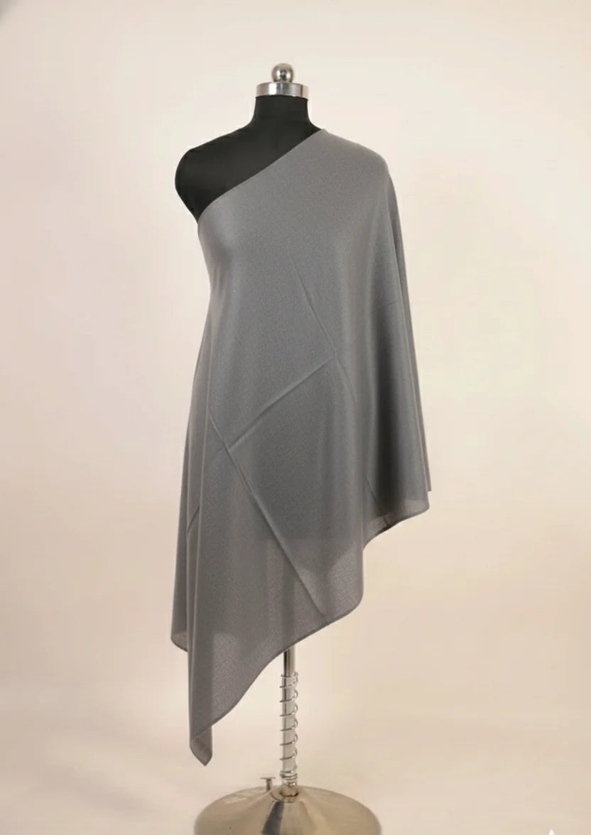 grey color pure pashmina female stole 