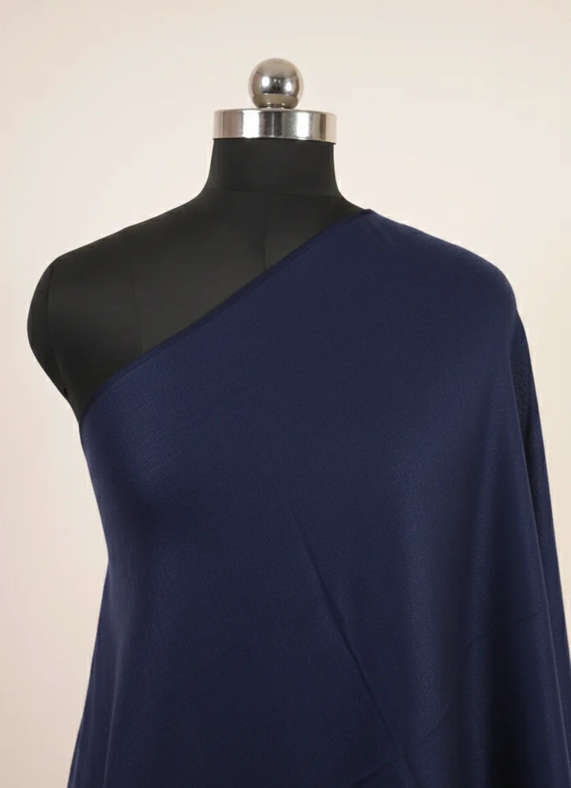 deep blue color pure pashmina female stole 