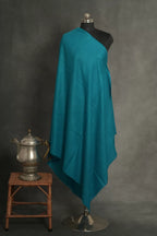 baraqah handmade pure pashmina ocean blue color shawl for women 