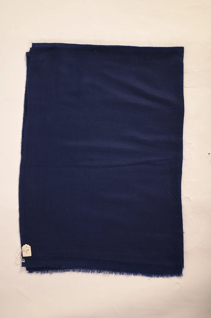 baraqah pure handmade deep blue cashmere shawl for women 