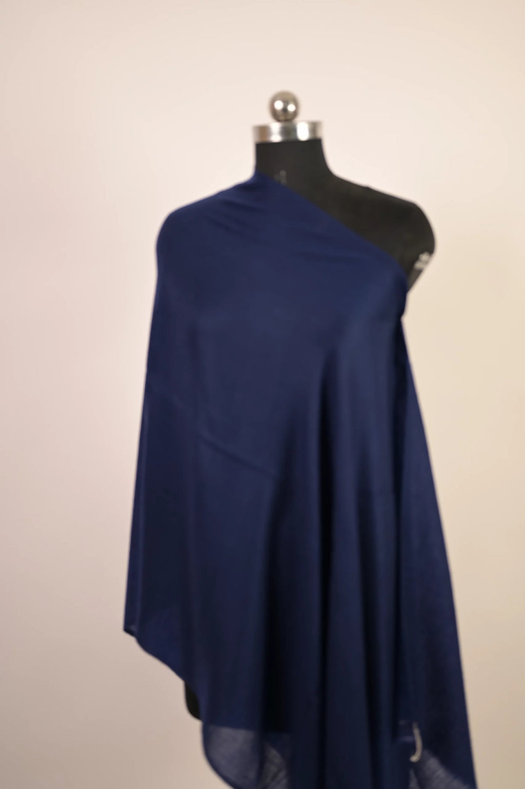 baraqah pure handmade deep blue cashmere shawl for women 