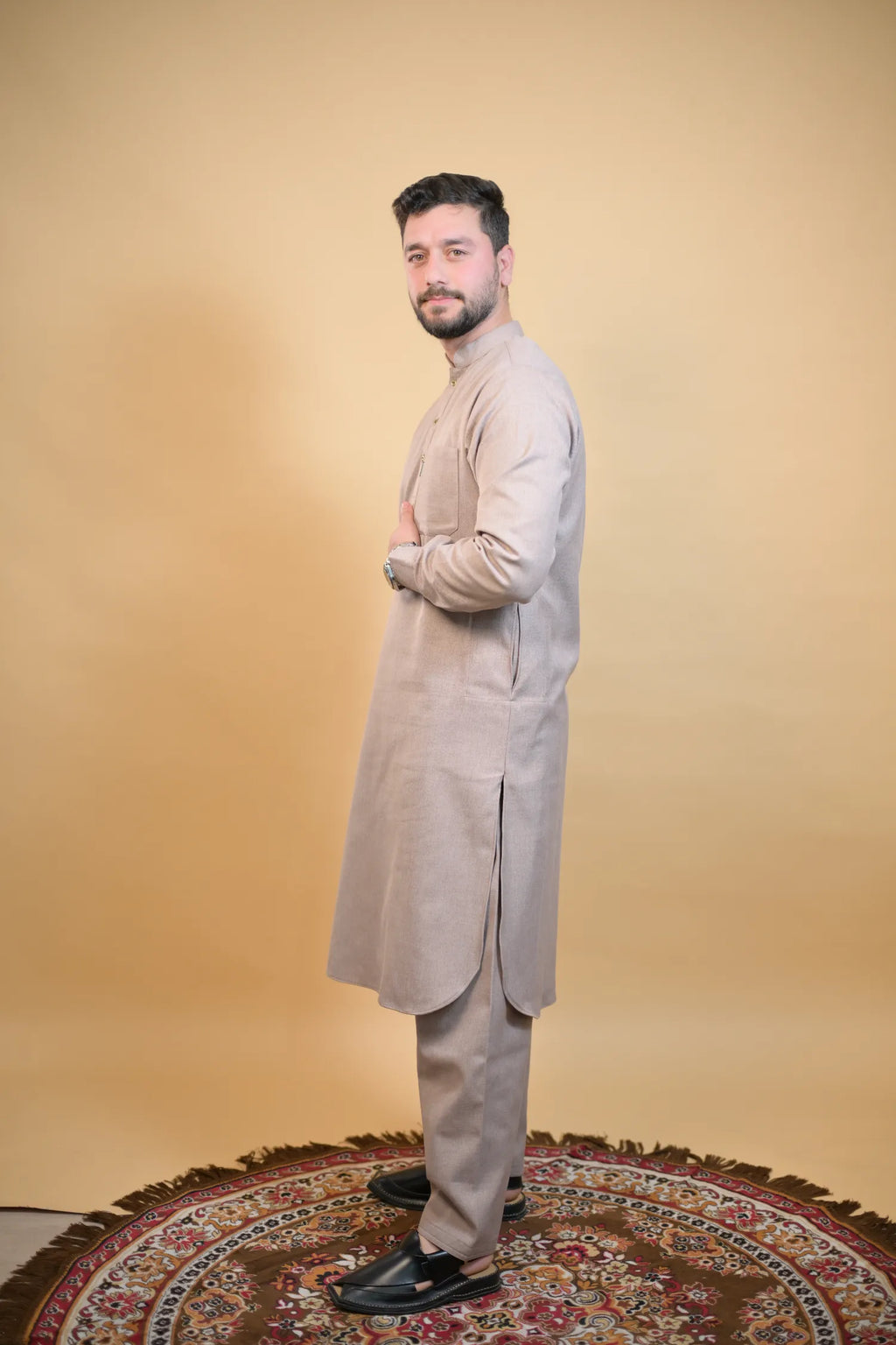 Tea Pink Winter Kurta Pajama