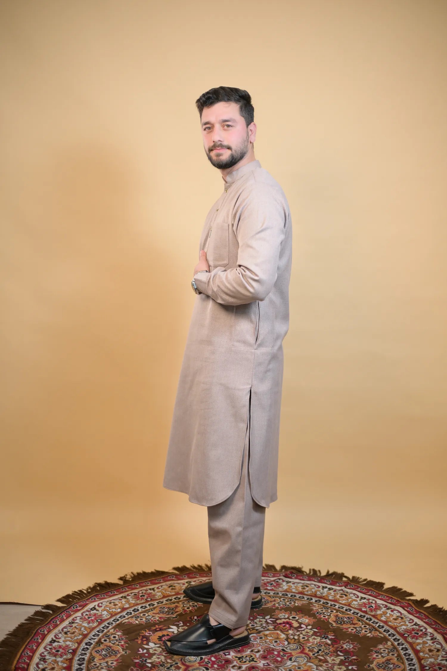 Tea Pink Winter Kurta Pajama