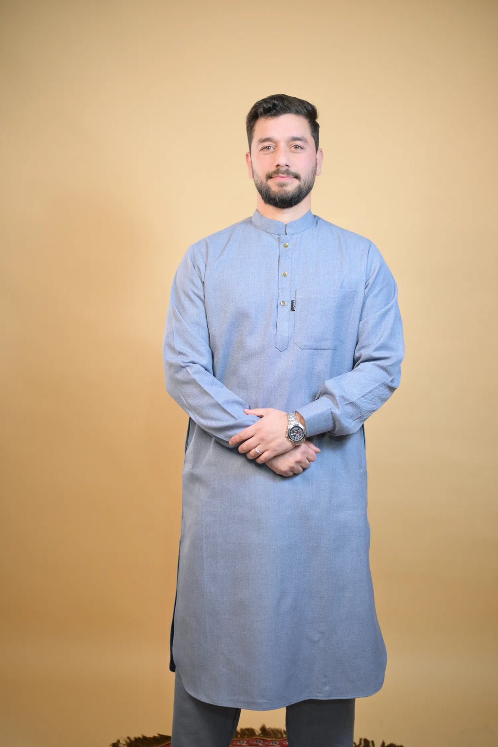 Space Grey Winter Kurta Pajama