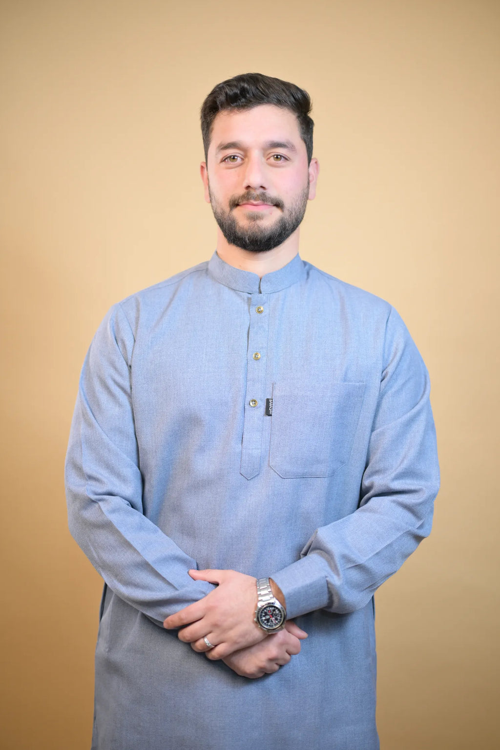 Space Grey Winter Kurta Pajama